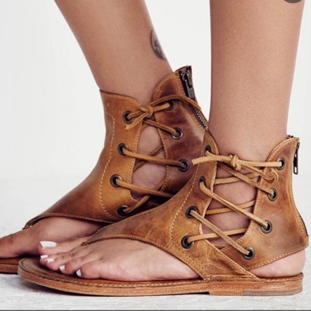 GLADIATORS LACE UP OPEN TOE SANDALS